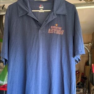 Majestic Navy Blue Astros Polo Shirt